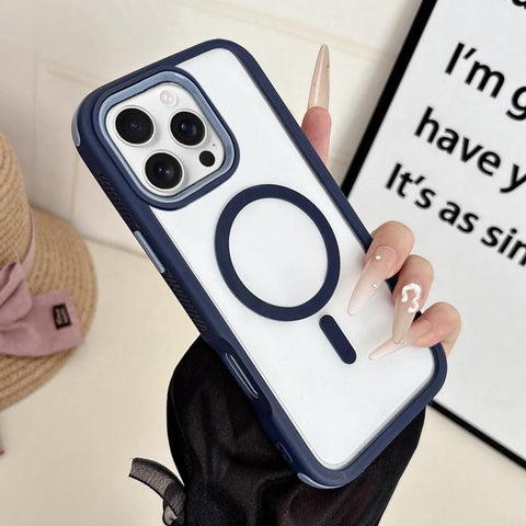 Cool 3 in 1 Magnetic Anti-slip Edge Phone Case, For iPhone 16 Pro Max, For iPhone 16 Pro, For iPhone 16 Plus, For iPhone 16