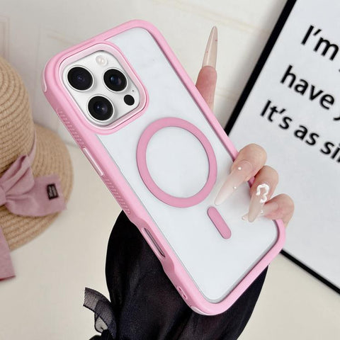 Cool 3 in 1 Magnetic Anti-slip Edge Phone Case, For iPhone 16 Pro Max, For iPhone 16 Pro, For iPhone 16 Plus, For iPhone 16