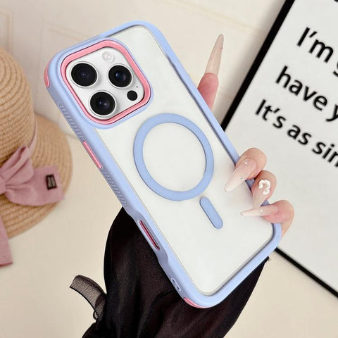 Cool 3 in 1 Magnetic Anti-slip Edge Phone Case, For iPhone 16 Pro Max, For iPhone 16 Pro, For iPhone 16 Plus, For iPhone 16