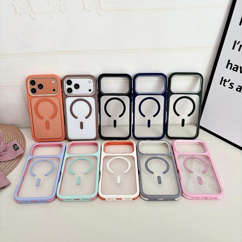 Cool 3 in 1 Magnetic Anti-slip Edge Phone Case, For iPhone 16 Pro Max, For iPhone 16 Pro, For iPhone 16 Plus, For iPhone 16