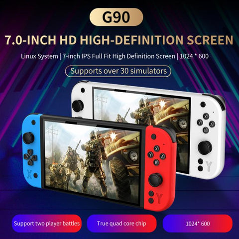 G90 7-inch IPS HD Handheld Game Console Supports 30+ Emulators, 64G