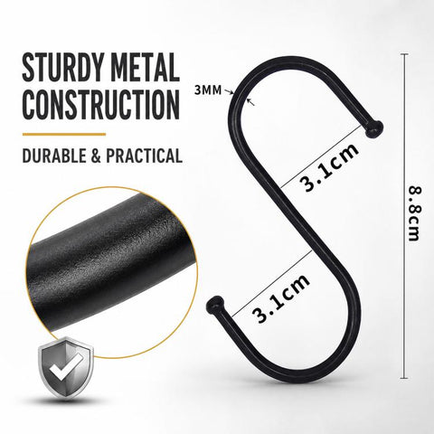10pcs 8.8cm Iron S-Shaped Storage Hook