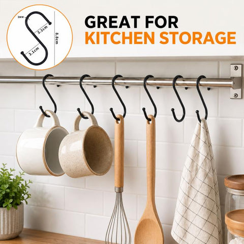10pcs 8.8cm Iron S-Shaped Storage Hook