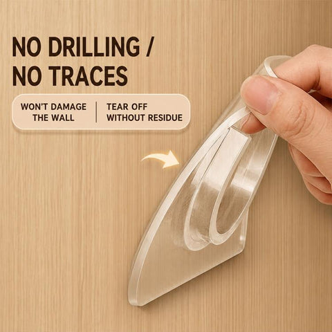 10pcs Drill-free Telescopic Rods Adhesive Hook Holder within 4.5 cm