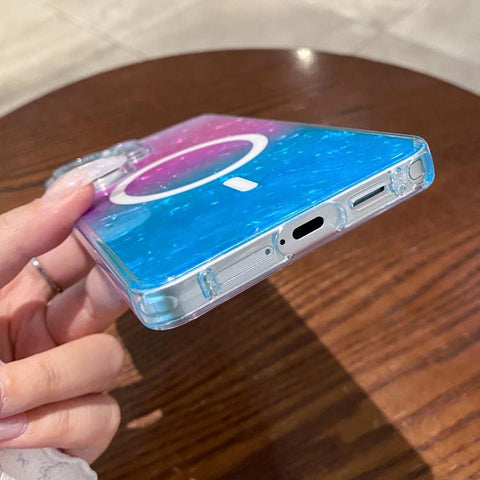 Gradient Cracked Shell Magnetic Phone Case, For Galaxy S26 Ultra 5G