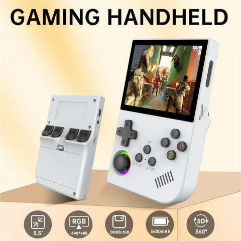 XGB36 3.5-inch IPS HD Handheld Retro Game Console Supports 30+ Emulators, 64G