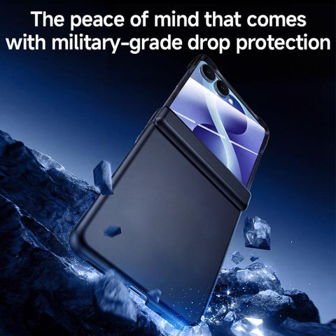 Skin Feel Frosted Spray-Coated PC Hinge Integrated Film Phone Case, For Galaxy Z Flip8 5G
