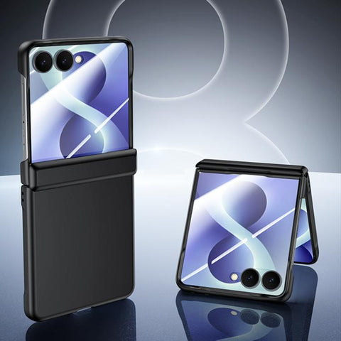 Skin Feel Frosted Spray-Coated PC Hinge Integrated Film Phone Case, For Galaxy Z Flip8 5G