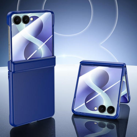 Skin Feel Frosted Spray-Coated PC Hinge Integrated Film Phone Case, For Galaxy Z Flip8 5G