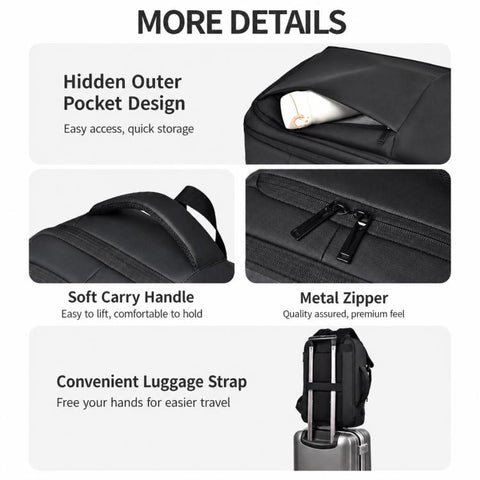 OUMANTU 2103B Large Capacity Waterproof Business Laptop Backpack