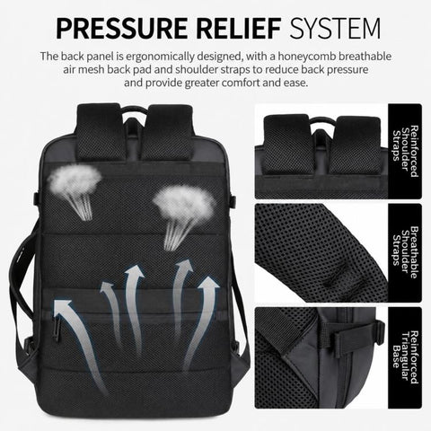 OUMANTU 2201 Large Capacity Men Business Waterproof Backpack