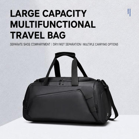 OUMANTU 4005 Large Capacity Wet and Dry Separation Fitness Crossbody Bag