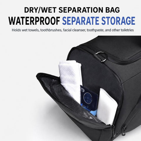 OUMANTU 4005 Large Capacity Wet and Dry Separation Fitness Crossbody Bag