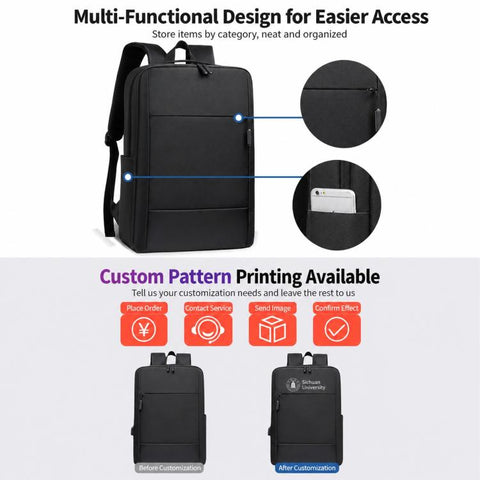 OUMANTU 6939 Men Large Capacity Business Laptop Backpack