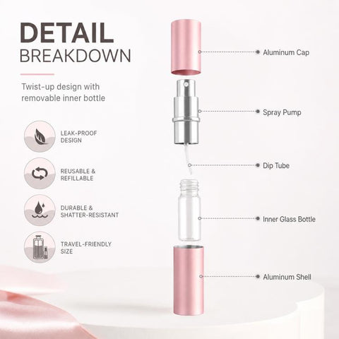 8ML Twist Up Portable Mini Refillable Perfume Atomizer