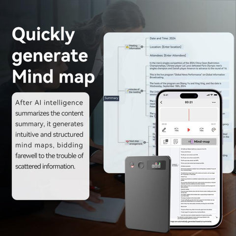 A3P 0.42-inch Right Display Ultra-thin AI Smart Voice Recorder Support AIREC-APP, 8GB, 16GB, 32GB, 64GB, 128GB, 256GB