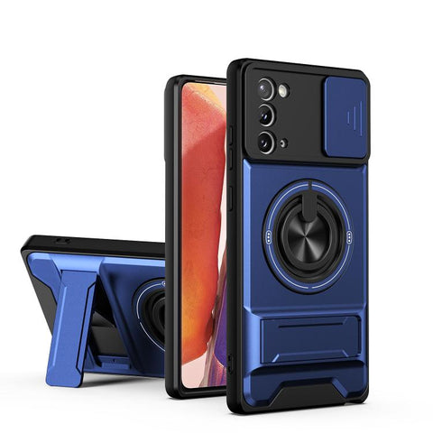 Lens Sliding Window Multifunctional Magnetic Shockproof Phone Case, For Galaxy Note20 Ultra 5G, For Galaxy Note20, For Galaxy Note10+ 4G