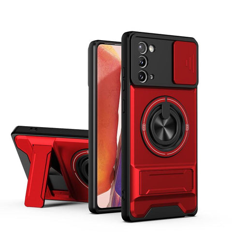 Lens Sliding Window Multifunctional Magnetic Shockproof Phone Case, For Galaxy Note20 Ultra 5G, For Galaxy Note20, For Galaxy Note10+ 4G