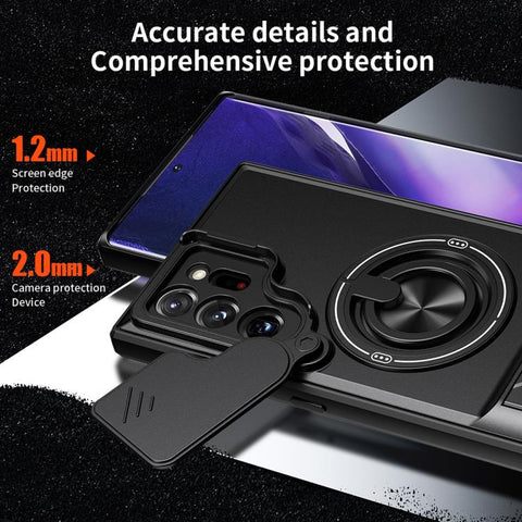 Lens Sliding Window Multifunctional Magnetic Shockproof Phone Case, For Galaxy Note20 Ultra 5G, For Galaxy Note20, For Galaxy Note10+ 4G