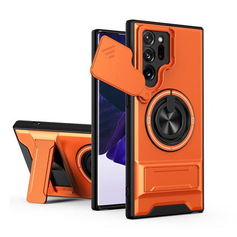 Lens Sliding Window Multifunctional Magnetic Shockproof Phone Case, For Galaxy Note20 Ultra 5G, For Galaxy Note20, For Galaxy Note10+ 4G