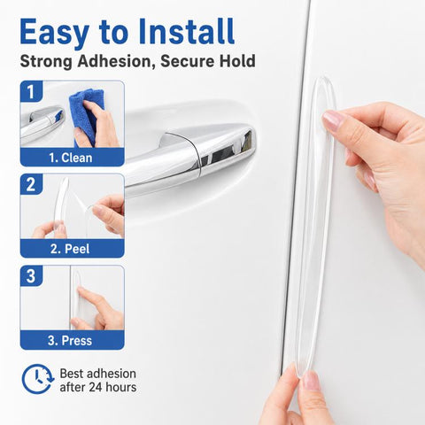 4pcs / Set Invisible Car Door Bumper Guard Anti-collision Protector Strip Sticker