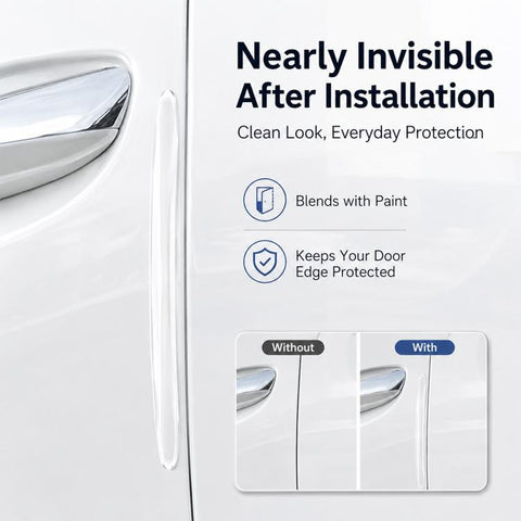 4pcs / Set Invisible Car Door Bumper Guard Anti-collision Protector Strip Sticker
