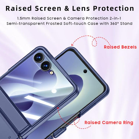 Intergrated Shell And Flim Skin Feel Translucent Frosted Phone Case, For Galaxy Z Flip8 5G