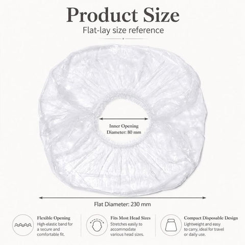 100pcs/Pack Disposable Shower Caps, Portable Waterproof Head Covers, 100pcs/Pack
