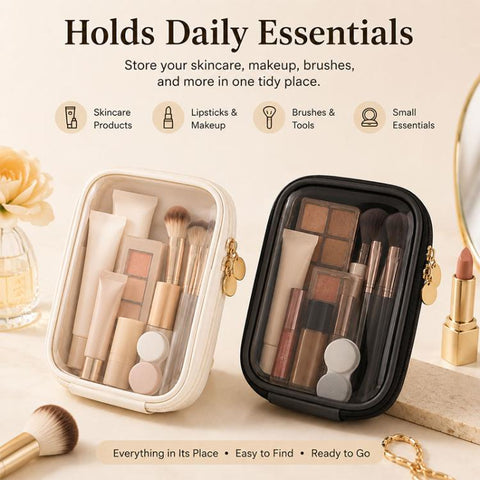 Portable High-Transparency Makeup Bag Mini Storage Bag, 15 x 12 x 4cm