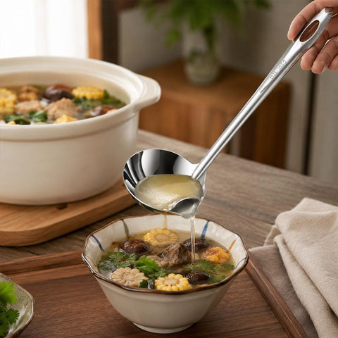 LsCook Stainless Steel Oil Separating Spoon, Oil Separating Spoon