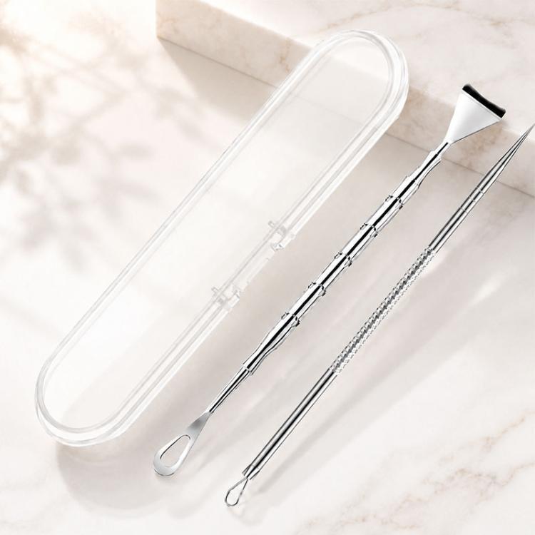 Stainless Steel Blackhead Scraper and U-Shaped Needle Set Blackhead Acne Cleaning Tool