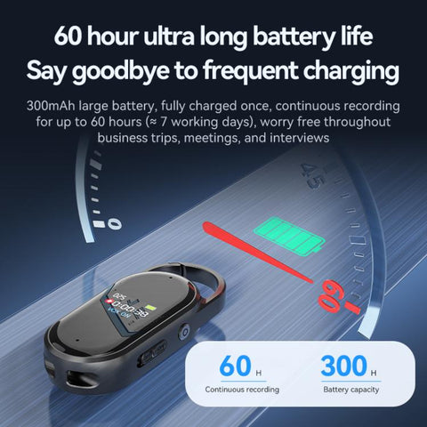 S29 0.42-inch TFT Display Portable Keychain Voice Recorder, 4GB, 8GB, 16GB, 32GB, 64GB, 128GB, 256GB
