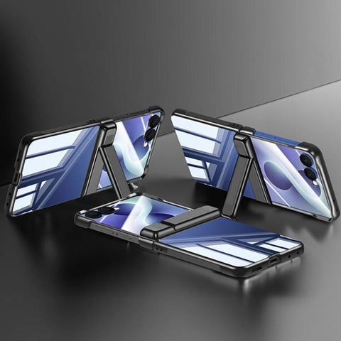 Electroplating Transparent Hinge Holder Phone Case, For Galaxy Z Flip8 5G