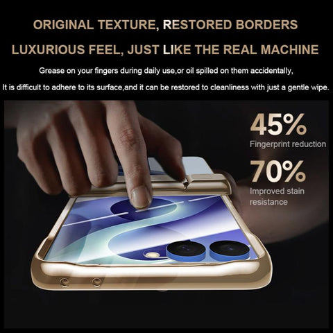 Electroplating Transparent Hinge Holder Phone Case, For Galaxy Z Flip8 5G