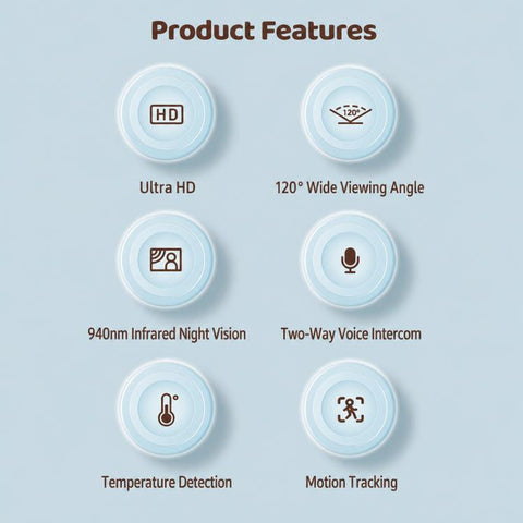 C11 2MP Wireless Wi-Fi Baby Monitor Care Camera, EU Plug, AU Plug, US Plug, UK Plug