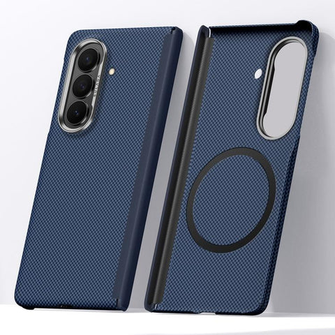 SULADA Kevlar Grid Patterned Skin Feel Magnetic Phone Case, For Galaxy Z Fold8 5G, For Galaxy Z Fold8 Ultra 5G, For Galaxy Z Fold7 5G