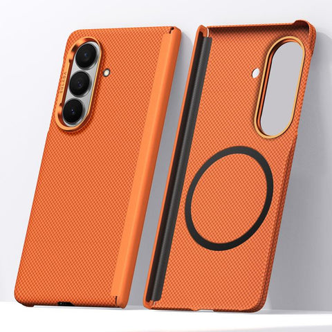 SULADA Kevlar Grid Patterned Skin Feel Magnetic Phone Case, For Galaxy Z Fold8 5G, For Galaxy Z Fold8 Ultra 5G, For Galaxy Z Fold7 5G