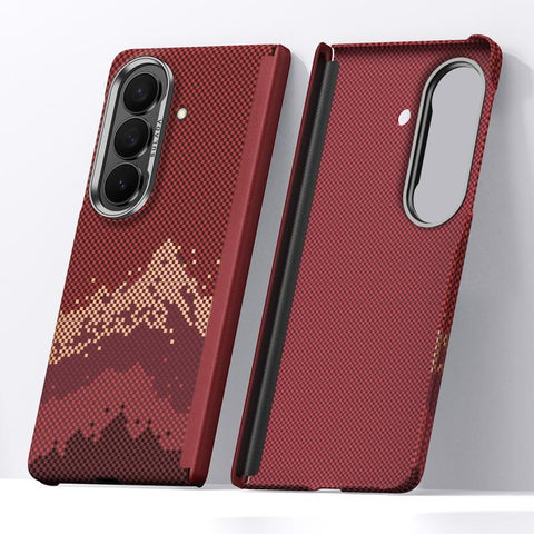 SULADA Kevlar Pixel Grid Texture Skin Feel Phone Case, For Galaxy Z Fold8 5G, For Galaxy Z Fold8 Ultra 5G, For Galaxy Z Fold7 5G