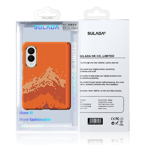 SULADA Kevlar Pixel Grid Texture Skin Feel Phone Case, For Galaxy Z Fold8 5G, For Galaxy Z Fold8 Ultra 5G, For Galaxy Z Fold7 5G