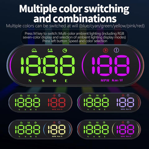 G26 Car GPS Display Head-Up Display Speedometer with Suction Cup Holder, G26