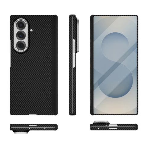 600D Fine Texture Series Carbon Fiber Dual-Center Magnetic Phone Case, For Galaxy Z Fold8 Ultra 5G