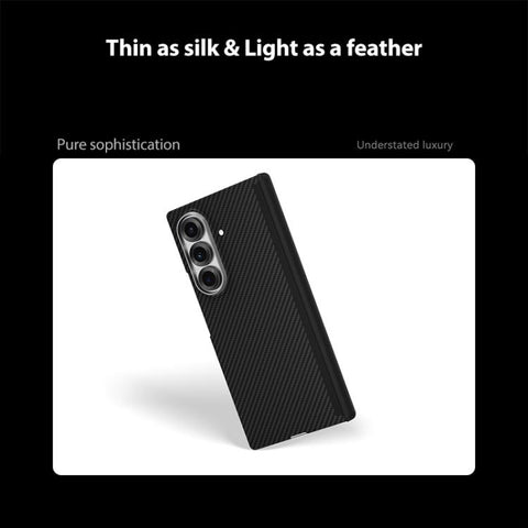 600D Fine Texture Series Carbon Fiber Dual-Center Magnetic Phone Case, For Galaxy Z Fold8 Ultra 5G