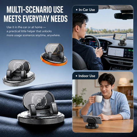 D5 Vacuum Suction Rotating Base Car Center Console Phone Mount