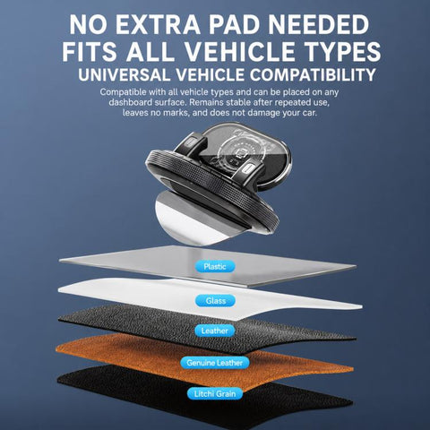 D5 Vacuum Suction Rotating Base Car Center Console Phone Mount