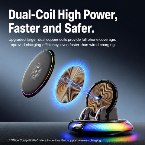 D9 Self-adhesive Rotating Base Car Wireless Charging Phone Holder