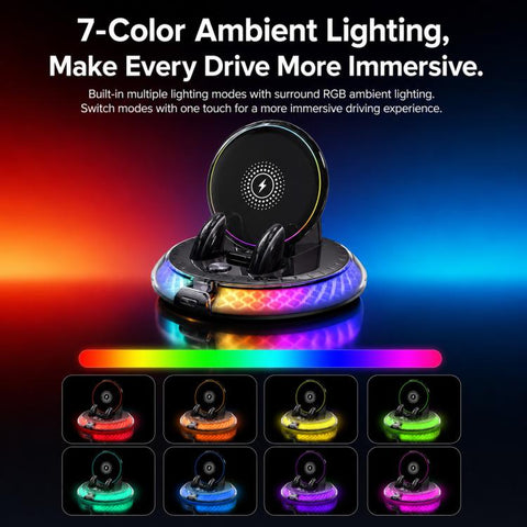 D9 Self-adhesive Rotating Base Car Wireless Charging Phone Holder