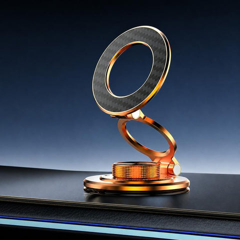 P7 360-Degree Rotating Ring Carbon Fiber Texture Alloy Magnetic Phone Holder