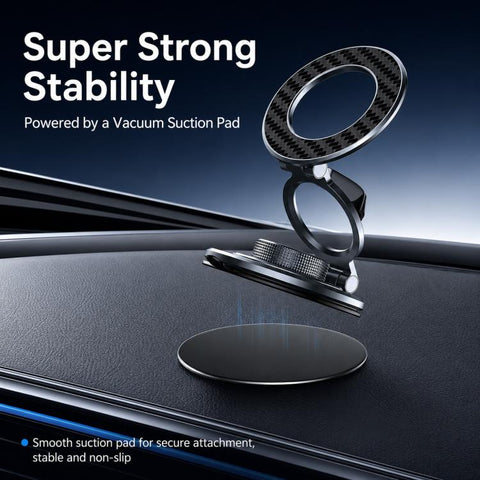 P7 360-Degree Rotating Ring Carbon Fiber Texture Alloy Magnetic Phone Holder