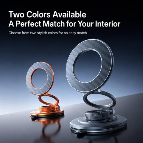 P7 360-Degree Rotating Ring Carbon Fiber Texture Alloy Magnetic Phone Holder