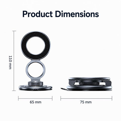 P7 360-Degree Rotating Ring Carbon Fiber Texture Alloy Magnetic Phone Holder